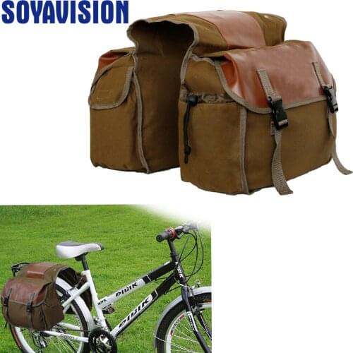 New upgrade Touring Motorbike Saddle Bag Motorcycle Canvas Waterproof Panniers Box Side Tools Bag Pouch for Motorbike