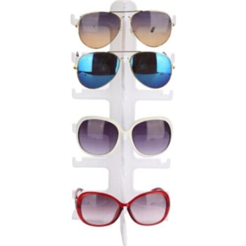 Multi Layers Plastic Sunglasses Organizer Display Rack Shelf White Eyeglasses Show Stand Packaging Holder Jewelry Shelf Showcase