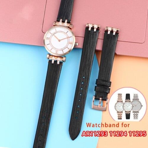 Leather watch strap for Armani watch strap ar11293 11294 11295 womens full sky star leather watch 14mm Wristband fashion chain