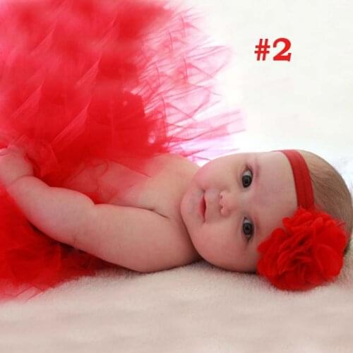 17 Designs Pink Tutu with Flower Headband Newborn Photography Props Princess Full Fluffy Little Girl Tutu Skirt TS032
