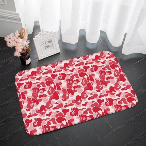 Pink Door Rug Spanish Funny Doormat Absorbent Bathroom Floor Mats Flannel Material Long Narrow Hall Carpet Antislip Kitchen Mat