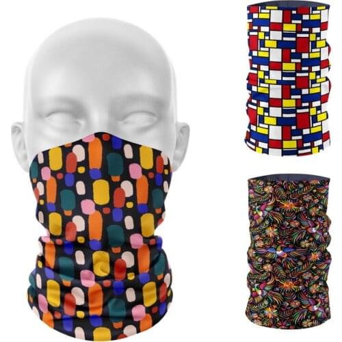3D Printed Women Bandana Multifunctional Seamless Magic Neck Scarves Men Cycling Climbing Windproof Soft Elasticity Face Scarf