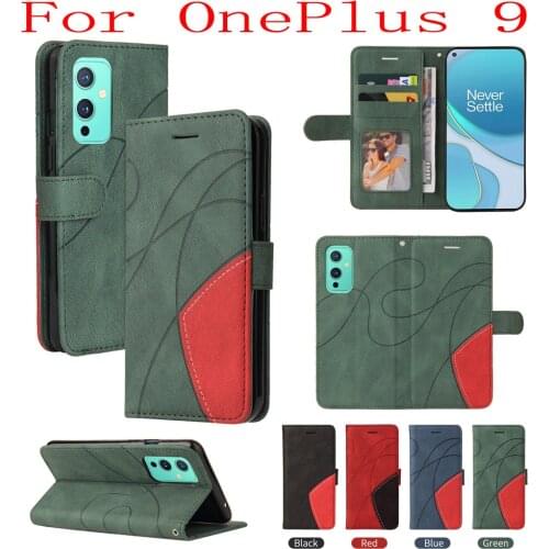 Sunjolly Case for OnePlus 9 Wallet Stand Flip PU Leather Phone Case Cover coque capa OnePlus 9 Case OnePlus 9 Cover