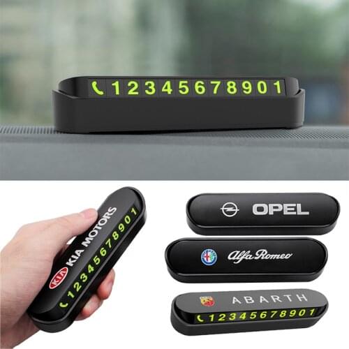 Luminous Parking Card Sticker Phone Number Card Plate Car Accessories For Honda Civic Mazda Toyota Nissan MINI KIA Fiat Lada VW
