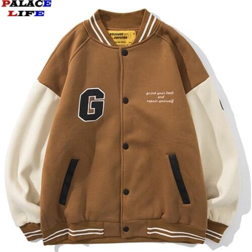 Hip Hop Baseball Jacket Mens Letters Embroidery Fashion Casual College style Couples Bomber Jackets Harajuku Varsity Coats 2021