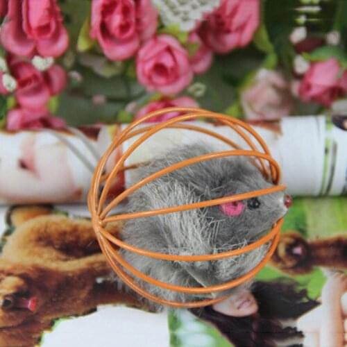Fun Gift Play Playing Toys False Mouse in Rat Cage Ball for Pet Cat Kitten Hot Search