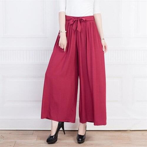 Women Spring High Waist Pants Wide Leg Long Pants Office Loose Cotton Linen Trousers Baggy Pants Solid Big Size M-5XL 6XL 7XL
