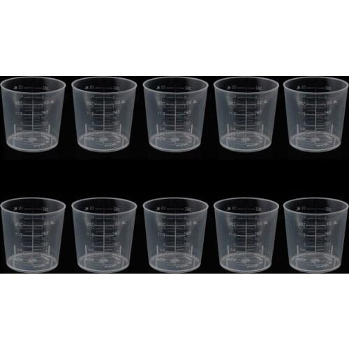 10Pcs 60ml Plastic Transparent Measuring Cups With Scale High Quality Bar Supplies Kitchen Cooking Measurement Accessories