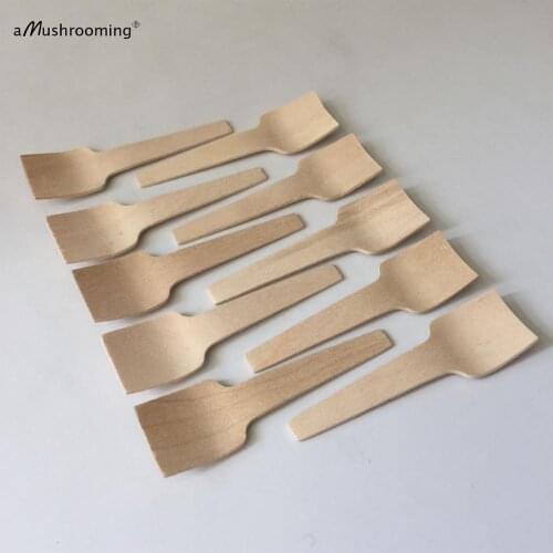 100pcs Handy Disposable Wooden Mini Spoons 2 3/4" Eco-friendly