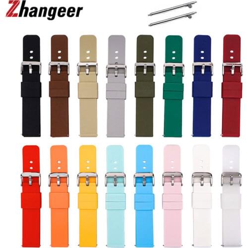 14mm 16mm 18mm 19mm 20mm 21mm 22mm 24mm Quick Release Straps For Huawei GT2 Smart Watch Bracelet Galaxy Watch 3 Silicone Band