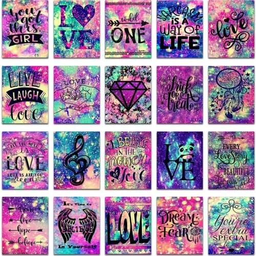 5D DIY Diamond Painting Color Wall Love home decor Full Square&Round Diamond embroidery Cross stitch Diamond mosaic Paint Art