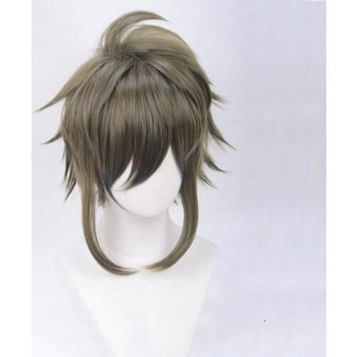 Anime IDOLiSH7 Seven Cosplay Wig Nikaidou Yamato Dark Green Short Wig Synthetic Hair Wig + Wig Cap