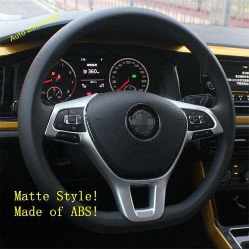 Auto Steering Wheel Multi-function Button Frame Cover Trim Fit For Volkswagen Passat B8 2016 - 2019 ABS Matte / Carbon Fiber