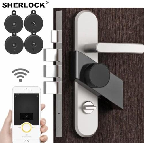 4pcs Wireless Keys of Sherlock Stick Smart Lock Phone App Control Bluetooth Electronic Wireless Keyless Lock