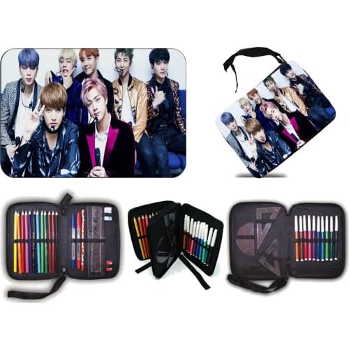 MERCHANDMANIA case BTS BOY WITH LUV KPOP IDOL MNET school BOY girl pencils pen custom offer