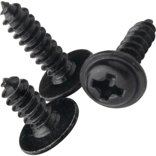 Black cross round head with pad self tapping screw PWAM1.4M1.7M2.3M2.6 100pcs/LOT