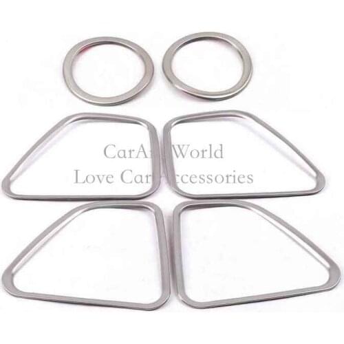 For Mitsubishi Outlander 2013-2020 Circle Audio Door Speaker Cover Ring Trims Stainless Steel Decorate Protector Car Aceessories
