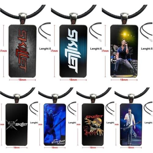 For Women John Cooper Skillet Rock Glass Pendant Galaxy Pendant Necklace Women Steel Plated Necklaces Jewelry