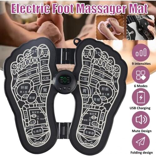 Electric EMS Foot Massager Pad Feet Muscle Stimulator Leg Reshaping Foot Massage Mat Relieve Ache Pain Health Care masaje salud