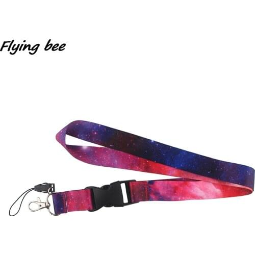 Flyingbee Creative Buckle Lanyard Badge ID Lanyards Mobile Phone Rope Key Lanyard Neck Straps Accessories X1469