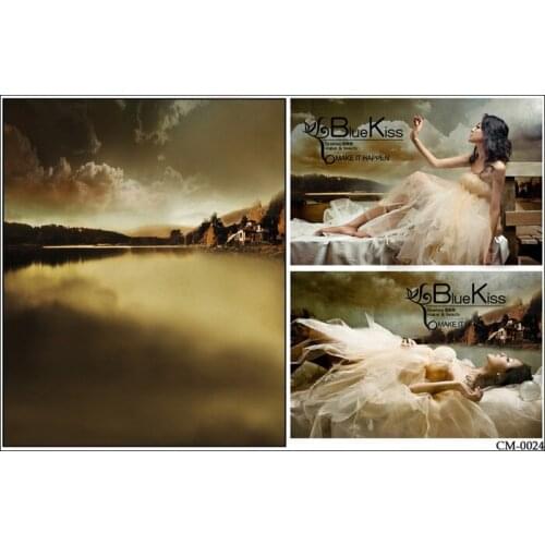 Old Wash Painting Photography Backdrops Pure Lake Photo Background for Wedding Photography Backgrounds Custom Photo Studio