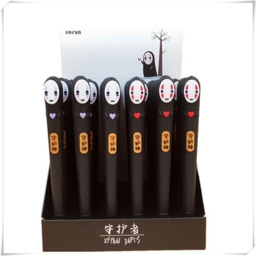 Spirited Away Cartoon No Face man gel pen Hayao Miyazaki Creative 0.5mm signature pen school writing stationery Office supplies