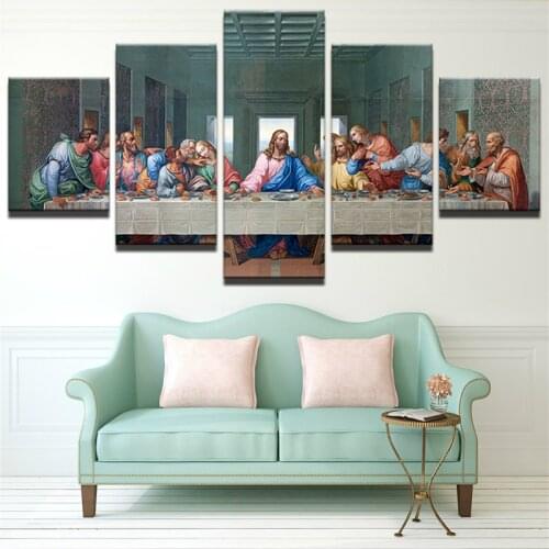 Jesus Christ The Last Supper Canvas Wall Art Holy Communion Painting for Dinning Room Kitchen Poster Decor Drop Shipping