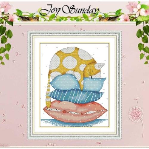 The Fat Cat Patterns Counted Cross Stitch 11CT 14CT Cross Stitch Set Wholesale DIY Cross-stitch Kit Embroidery Needlework