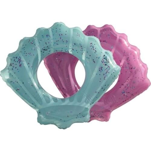 Inflatable Sequin Shell Swimming Floats Swim Ring Summer Out Pool Toy Thicken
