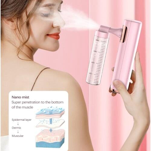 High Pressure Water Oxygen Injection Nano Spray Moisturizing Face Steamer Sprayer Airbrush Hydration Skin Beauty Instrument
