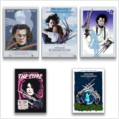 Johnny Depp Edward Scissorhands Wall Stickers White Coated Paper Prints Home Decoration Livingroom Bedroom Bar Home