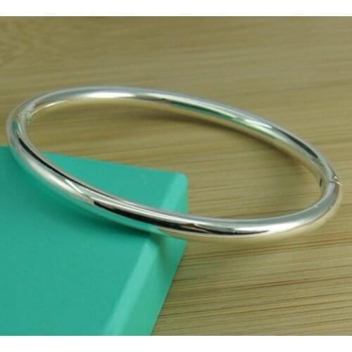 New 925 Sterling Silver Bracelet Simple Glossy Fashion Bracelet For Women Jewelry