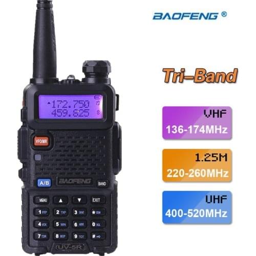 BAOFENG UV-5R III 136-174/220-260Mhz/400-520Mhz Two Way Radio FM Walkie Talkie