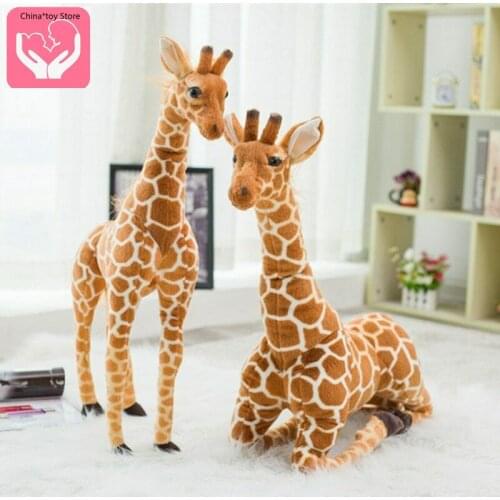 Big Size Lifelike Giraffe Plush Toy Stuffed Animal Doll High Quality Kid Gift Us Stuffed Animals Toys For Children