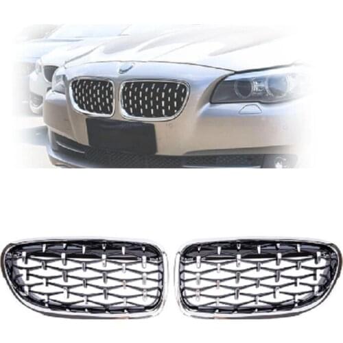Car Front Bumper Grilles For BMW 5 Series F10 F11 F18 10-16 Diamond Kidney Grille