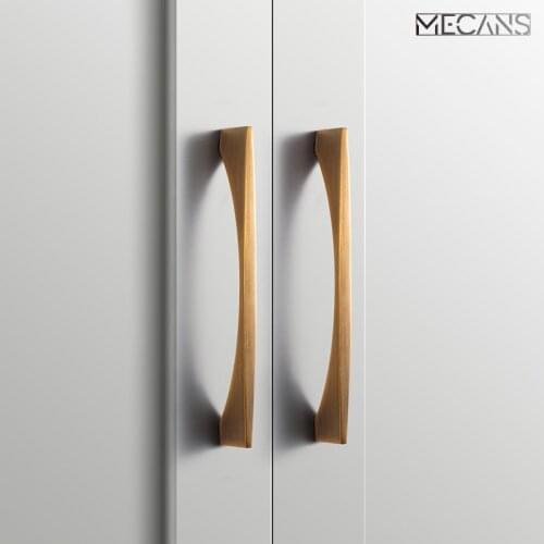 Nordic door handle cupboard wardrobe door handle cabinet drawer handle modern and simple brass brushed black Cabinet pull