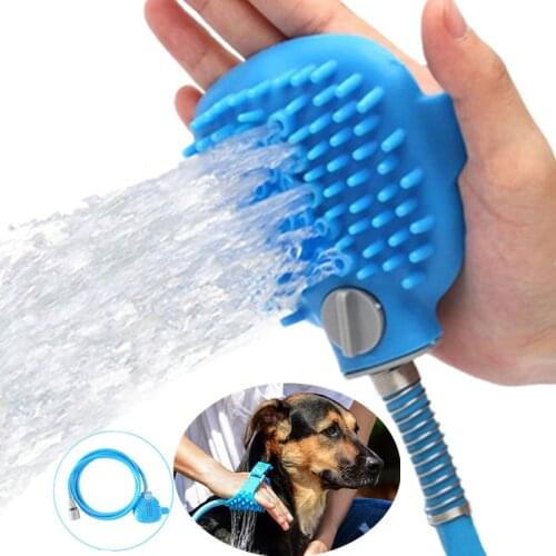 Pet Bath Brush Comb Dog Bathing Tool Comfortable Massager Pet Dog Cleaning Washing Shower Sprayers Dog Accessories