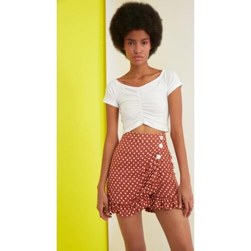 Trendyol Polka Dot Shorts & Bermuda TWOSS21SR0472