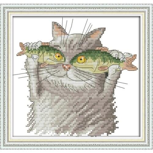A dog with a red scarf cross stitch kit aida 14ct 11ct count print canvas stitches embroidery DIY handmade