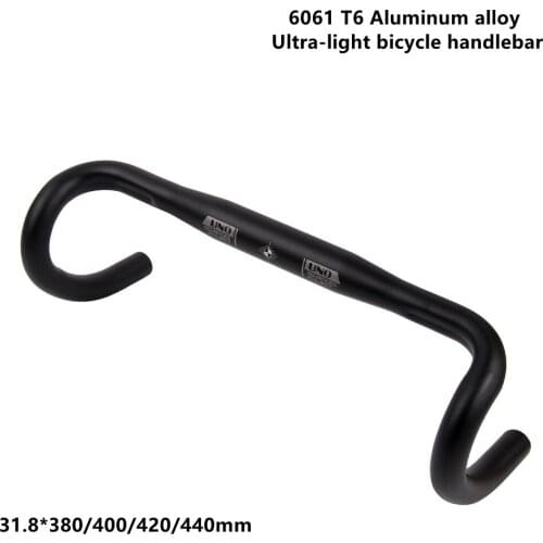 Road Bike Bend Handle Mountain Bike Handle 31.8*380/400/420mm Bike Race Wind-breaking Bending Handle Aluminum Alloy Ultra-light