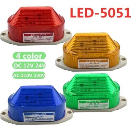 LED-3051 Strobe Signal Warning light 12V 24V 220V Indicator light LED Lamp small Flashing Light Security Alarm