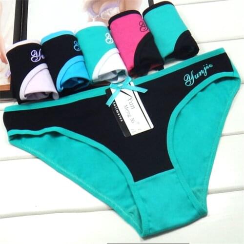 Free Shipping 5pcs/lot Womens Panties Girl Briefs Fashion Cotton Womens Cotton Underwear Womens Briefs 89038