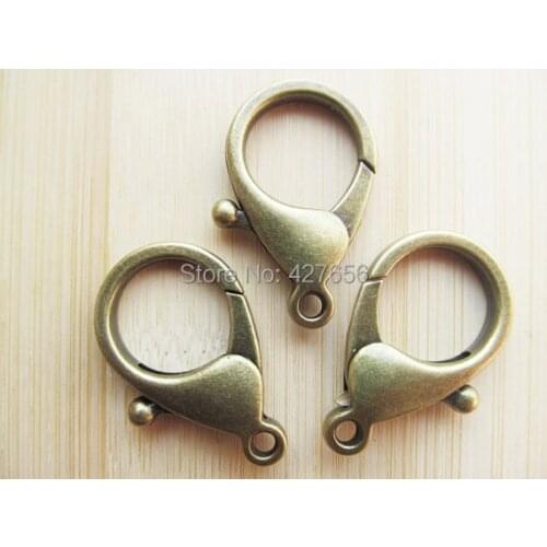 30pcs Large Silver tone/Bronze/Black/Golden Heavy Good Quality Lobster Clasps Hooks Connector Charm Finding,DIY Accessory