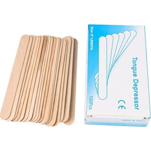 100Pcs Disposable Wooden Waxing Stick Wax Bean Wiping Wax Tool Hair Removal Beauty Bar Body Beauty Tool Tongue Depressor