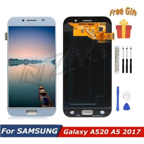 5.2" Super AMOLED for SAMSUNG Galaxy A5 2017 A520 A520F SM-A520F LCD Display Touch Screen Digitizer Assembly With Repair Parts