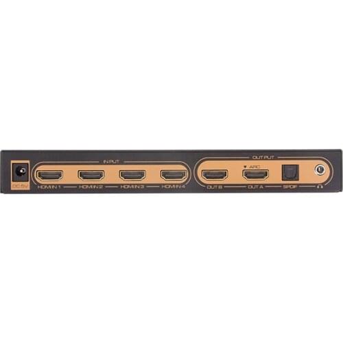 6x2 HDMI-compatible Matrix PIP 1.4V 4K*2K 3D Audio EDID/ARC/Audio Extractor 5.1CH switch 6 input 2 output converter for HDTV