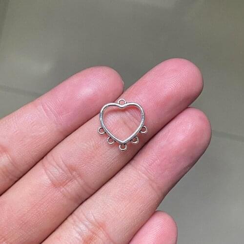 90pcs Hollow Heart Shape Pendants Charms Jewelry Making DIY Mens WomenNecklace Bracelet Handmade Crafts Accessories