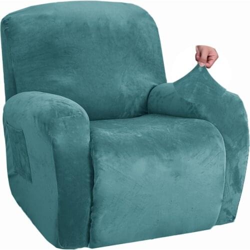 Velvet Split Style Recliner Sofa Cover All-inclusive Massage Lazy Boy Chair Covers Spandex Lounger Single Seater Couch Slipcover