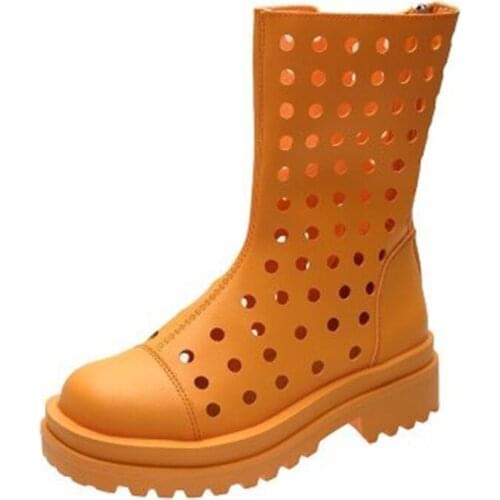 Female summer thin breathable mesh hollow female cool boots, summer boots spring version ankle boots