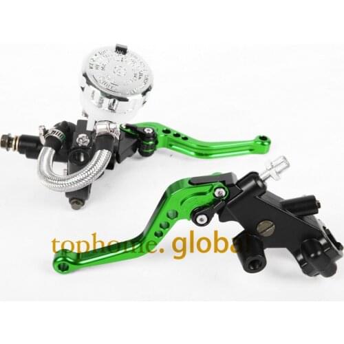 CNC Front Brake Master Cylinder&Clutch Brake Levers 7/8" with Adjustable Fluid Reservoir For Kawasaki NINJA 250R 2008-2009-2012